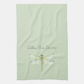 Linge De Cuisine Lime Green Dragonfly (Vertical)
