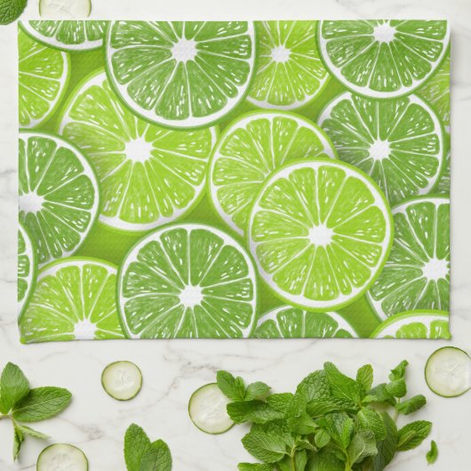 Linge De Cuisine Lime pop (Plié)