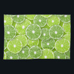 Linge De Cuisine Lime pop<br><div class="desc">Motif vectoriel à main avec tranches de chaux</div>