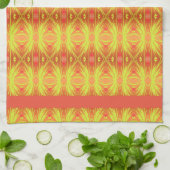 Linge De Cuisine Lime vert et corail (Plié)