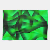 Linge De Cuisine Lime vert et noir ondulation, avec ombre? (Horizontal)