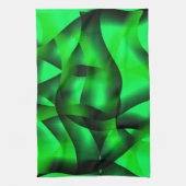 Linge De Cuisine Lime vert et noir ondulation, avec ombre? (Vertical)