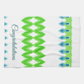 Linge De Cuisine Lime vert et turquoise (Horizontal)