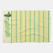 Linge De Cuisine Limes et rayures jaunes et vertes (Horizontal)