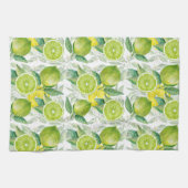 Linge De Cuisine Limites d'aquarelle et Motif Feuille (Horizontal)