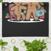 Linge De Cuisine L'Infirmière De Noël Gingerbread Homme Avez-Vous E (Plié)