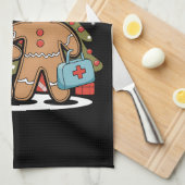 Linge De Cuisine L'Infirmière De Noël Gingerbread Homme Avez-Vous E (Quart Plié)