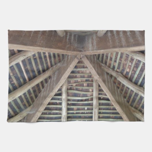 Linge De Cuisine L'intérieur d'un toit en bois (Horizontal)