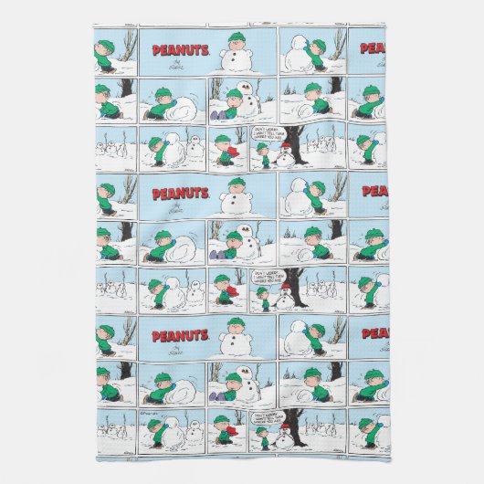 Linge De Cuisine Linus Construit Un Snowman (Vertical)