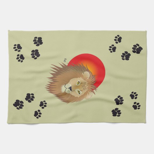 Linge De Cuisine Lion (Horizontal)