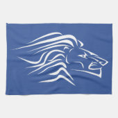 Linge De Cuisine Lion - Blanc - Bleu (Horizontal)
