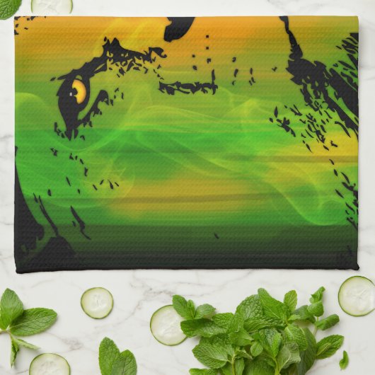 Linge De Cuisine Lion de Rasta (Plié)