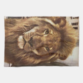 Linge De Cuisine lion en ville (Horizontal)