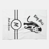 Linge De Cuisine Lion Lion Lion, roi noir (Horizontal)
