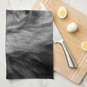 Linge De Cuisine Lion noir blanc (Quart Plié)