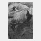 Linge De Cuisine Lion noir et blanc (Vertical)