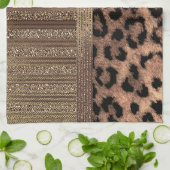 Linge De Cuisine Lioness Safari Chic Jungle Gold Modern Sparkle (Plié)