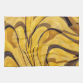 Linge De Cuisine Liquid Gold with Mocha Accents Artsy Towel (Horizontal)