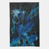 Linge De Cuisine Liquide psychédélique bleu foncé (Vertical)