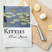 Linge De Cuisine Lits d'eau Monet Claw Pond de chat (Quart Plié)