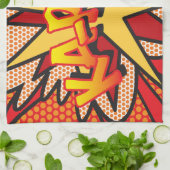 Linge De Cuisine Livre de bande dessinée KA-POW Fun Modern Typograp (Plié)