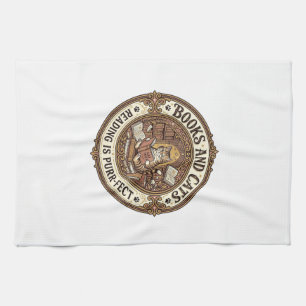 Linge De Cuisine Livres Et Chats Livres De Chat Lecture Vintage Vec