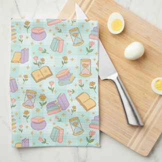 Linge De Cuisine Livres Magiques Verts Mignons