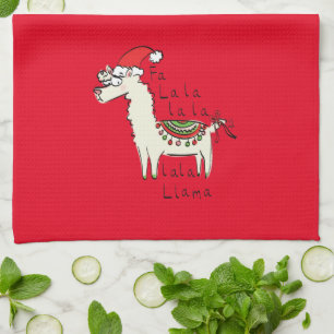 Linge De Cuisine Llama Cute Drôle Noël Vacances