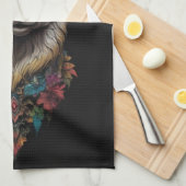 Linge De Cuisine Llama Et Portrait Fleur, (Quart Plié)