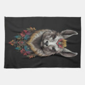 Linge De Cuisine Llama Et Portrait Fleur, (Horizontal)