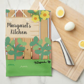 Linge De Cuisine L'observation du Labrador jaune et du Labrador noi (Quart Plié)