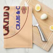 Linge De Cuisine Logo de la cabane de crabe (Quart Plié)