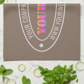 Linge De Cuisine Logo d'entreprise personnalisé Texte Entreprise Se (Plié)