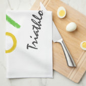Linge De Cuisine Logo du triathlon (Quart Plié)