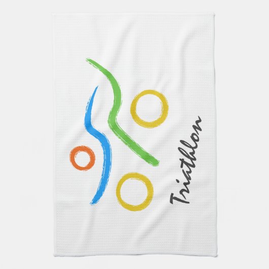 Linge De Cuisine Logo du triathlon (Vertical)