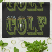Linge De Cuisine Logo Image Golf Vert, (Plié)