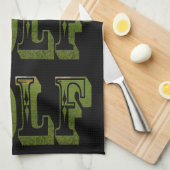 Linge De Cuisine Logo Image Golf Vert, (Quart Plié)