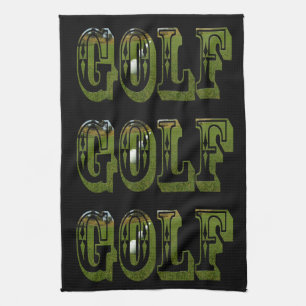 Linge De Cuisine Logo Image Golf Vert,