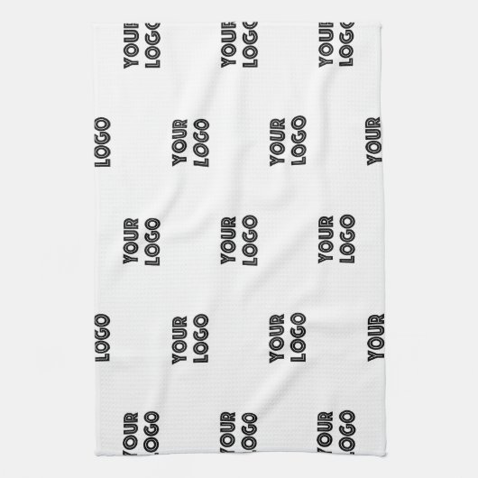 Linge De Cuisine Logo simple à répéter | Blanc (Vertical)