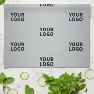 Linge De Cuisine Logos répétitifs sur un dégradé gris (couleur modi