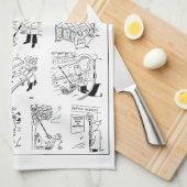 Linge De Cuisine Lollipop Man Sélection de caricatures amusantes su (Quart Plié)