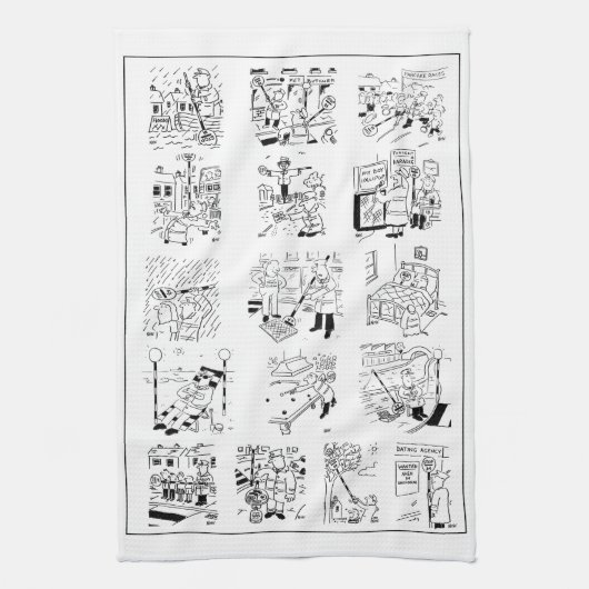 Linge De Cuisine Lollipop Man Sélection de caricatures amusantes su (Vertical)