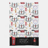 Linge De Cuisine Londres Angleterre Queens Guard Motif anglais (Vertical)
