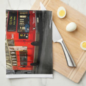 Linge De Cuisine Londres avec un contact de couleur (Quart Plié)