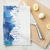 Linge De Cuisine Long Beach California Skyline Blue (Quart Plié)