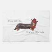 Linge De Cuisine Long Dachshund Cowboy (Horizontal)