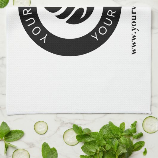 Linge De Cuisine Long White Apron with Company Logo (Plié)