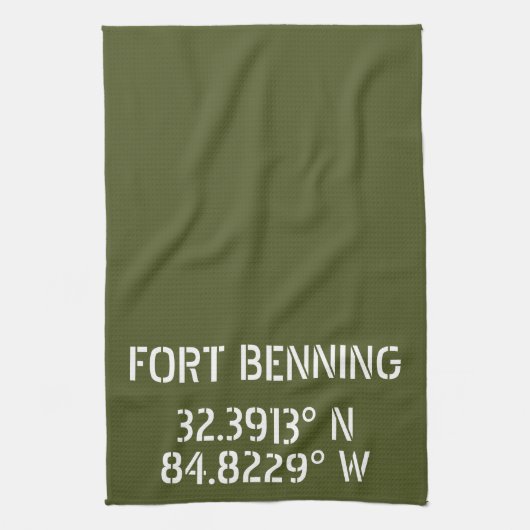 Linge De Cuisine Longitude de la latitude de Fort Benning (Vertical)