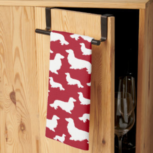 Linge De Cuisine Longue Cheveux Dachshund Red Wiener Chien Serviett