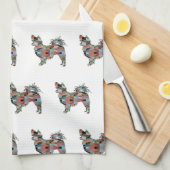 Linge De Cuisine Longue Haied Chihuahua Geo Silhouette Plaid (Quart Plié)